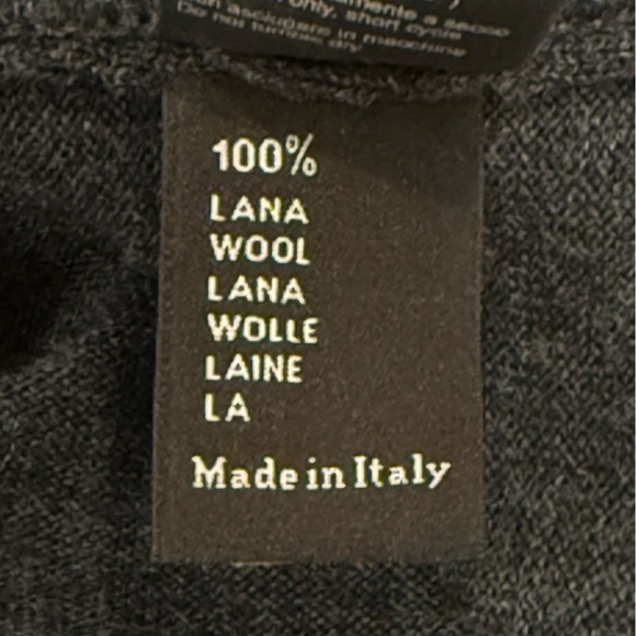 Ermenegildo Zegna Wool Sweater Small Gray V Neck Indented Stripe Quiet Luxury - Picture 6 of 10